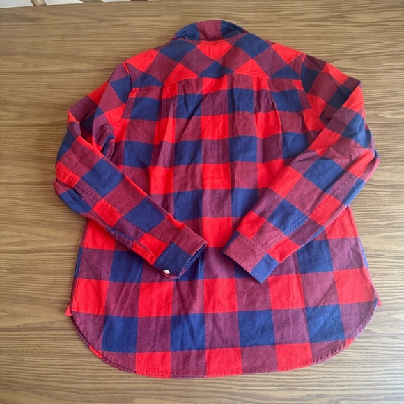 J. Crew Flannel 1/2 Zip Pullover Shirt XS - Picture 6 of 6